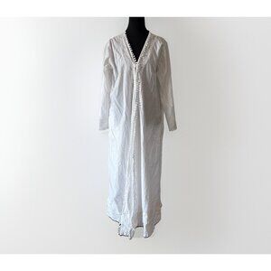 The 1 For U Floral Robe House Coat Women’s Large White Cottagecore